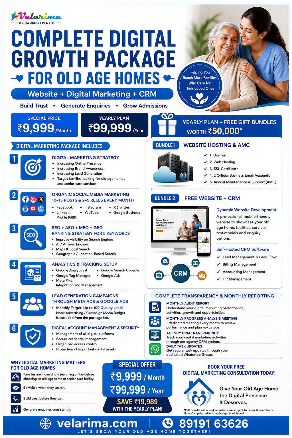 Digital Marketing for Old Age Homes | Velarima Digital Agency